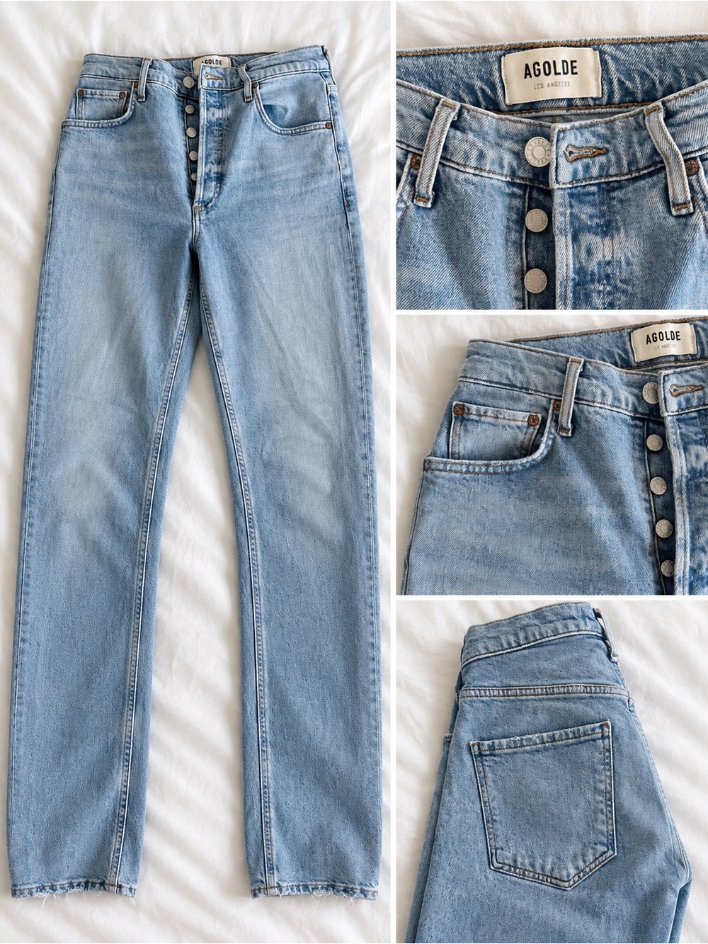 AGOLDE Riley High Rise Straight Crop Jeans Dynamic Size 27